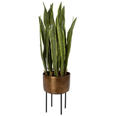 Uttermost Fasita 44" High Faux Snake Plant In Pot