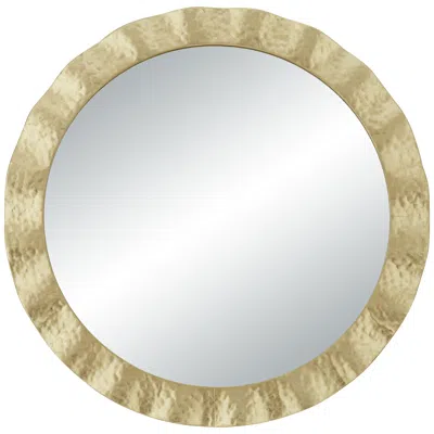 Uttermost Felipe 32" Gold Round Wall Mirror
