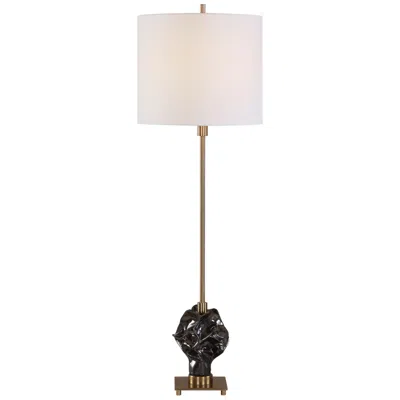 Uttermost Fiori 36 3/4" Brass And Espresso Buffet Lamp In Multi