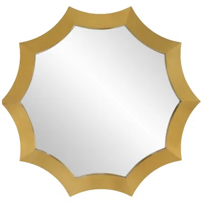 Uttermost Flare Plated Brushed Brass 40" X 42" Scalloped Wall Mirror