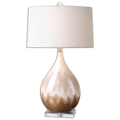 Uttermost Flavian 30 1/4" Beige And Ivory Teardrop Ceramic Table Lamp