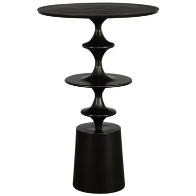 Uttermost Flight 23 1/2" High Satin Black Aluminum Modern Accent Table