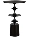 Uttermost Flight Textured Accent Table In Black