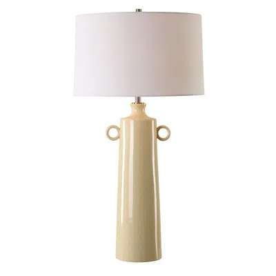 Uttermost Florero 32" Modern Pale Yellow Ceramic Table Lamp
