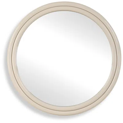 Uttermost Florian White 38 1/2" Round Wall Mirror