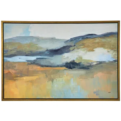 Uttermost Folded Hills 37 1/2" Wide Framed Canvas Wall Art