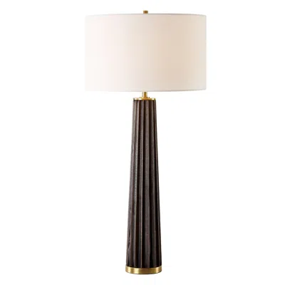 Uttermost Forage 31 1/2" Modern Dark Stain Oak Wood Table Lamp