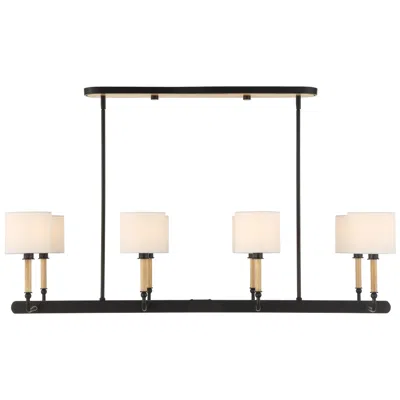 Uttermost Franconia 48" Wide Black 8-light Pendant