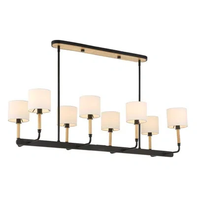 Uttermost Franconia 8 Light Pendant In Matte Black