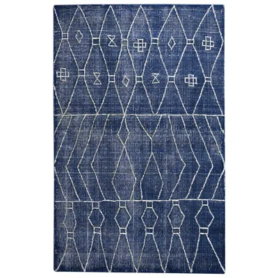 Uttermost Fressia 71147 5'x8' Blue Wool Rectangle Area Rug