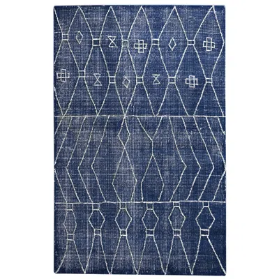 Uttermost Fressia 71147 8'x10' Blue Wool Rectangle Area Rug
