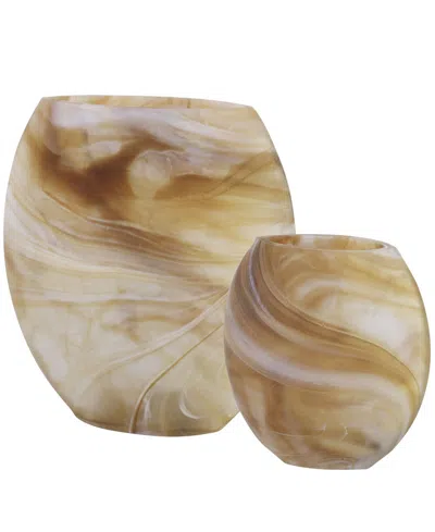 Uttermost Fusion Vases, Set Of 2 In Brown