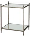 Uttermost Gannon Mirrored Glass End Table