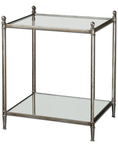 Uttermost Gannon Mirrored Glass End Table