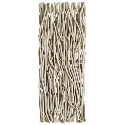Uttermost Gathered 49" X 19" Bleached Teak Wood Wall Decor