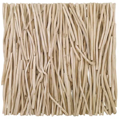 Uttermost Gathered Teak 24" Square Bleached Wood Wall Decor In Neutral