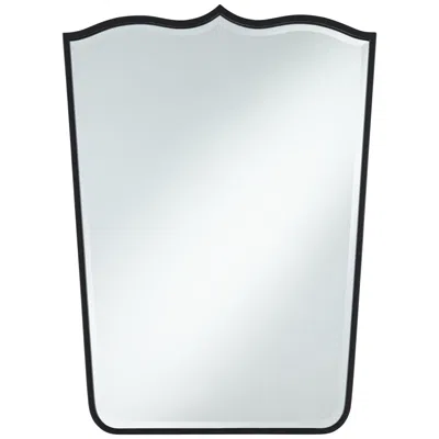 Uttermost Gaylia Satin Black 27" X 36 3/4" Curve Top Mirror
