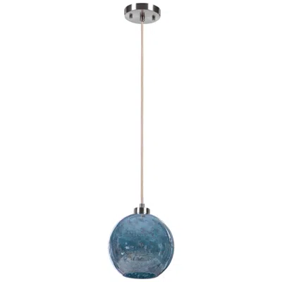 Uttermost Gemblue 9 1/4" Blue Aqua Art Glass Mini Pendant Light