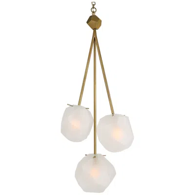 Uttermost Geodesic 14" Wide Antique Brass 3-light Pendant