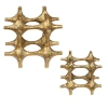 Uttermost Gilded Connection Modern Sculptures In Brass