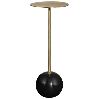Uttermost Gimlet 22" High Marble And Brass Art Deco Modern Drink Table