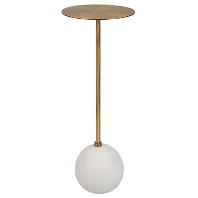 Uttermost Gimlet 8 1/2" Wide Brass Round Drink Table