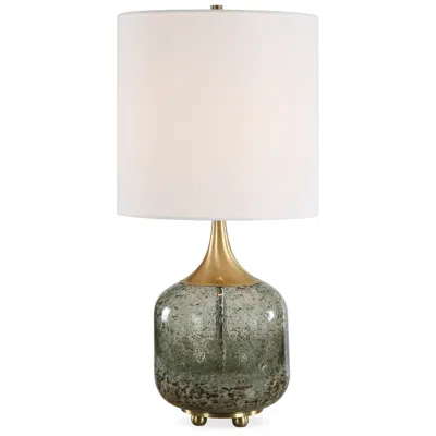 Uttermost Glenn 20 3/4" Green Translucent Glass Table Lamp