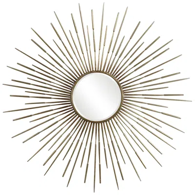 Uttermost Golden Rays Gold Starburst 47" Round Oversized Wall Mirror