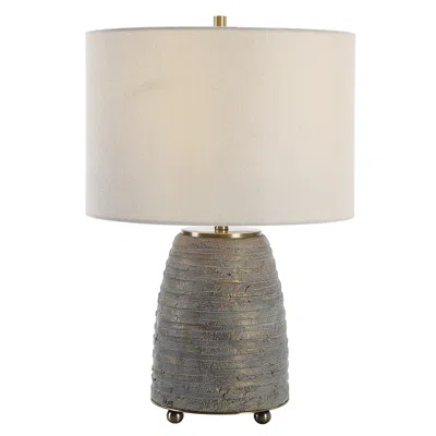 Uttermost Gorda 22 1/2" Rustic Modern Bronze Ceramic Table Lamp