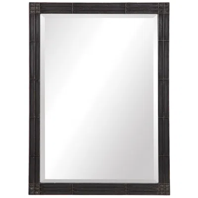 Uttermost Gower Rustic Black 25 1/4" X 34 3/4" Vanity Mirror