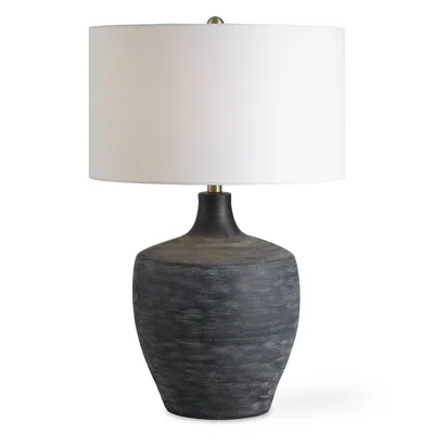 Uttermost Graphite Distressed Charcoal Ceramic Table Lamp
