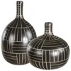 Uttermost Graphite Stride 2-piece Ceramic Vase Set