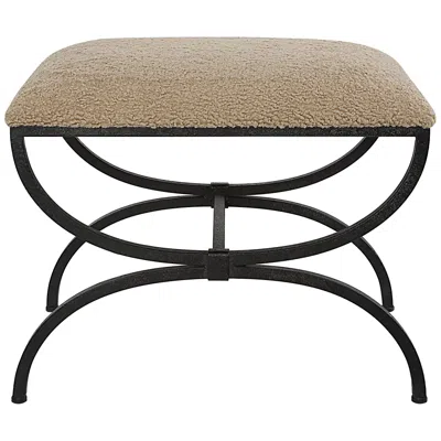 Uttermost Hacienda 24" Wide Black And Latte Small Bench