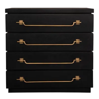 Uttermost Halifax 34" Wide X 33 1/4" Black Accent Chest