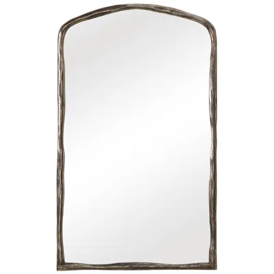 Uttermost Hammered 24" X 40" Antique Nickel Arch Mirror