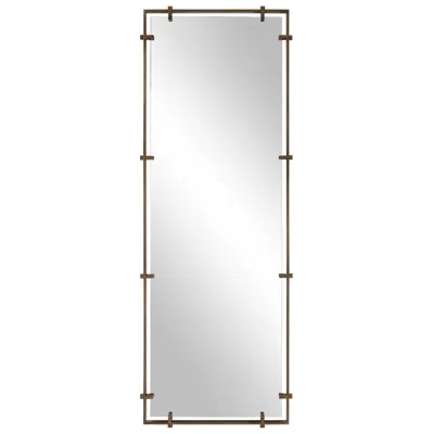 Uttermost Hann Bronze 27 1/8" X 74 3/4" Bronze Mirror In White