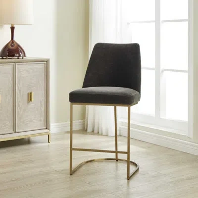 Uttermost Hanni Charcoal Counter Stool In Gray