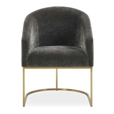 Uttermost Hanni Charcoal Dining Chair In Stainless Steel