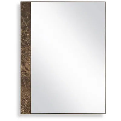 Uttermost Hanover 35 7/8" X 26 3/4" Brown Marble Mirror