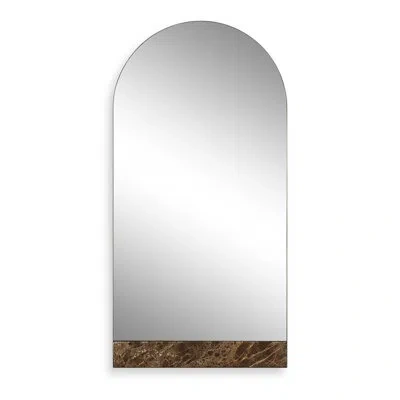 Uttermost Hanover Marble Arch Mirror In Bronze;brown