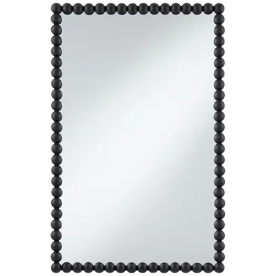 Uttermost Harmer Black Iron Beaded 22 1/4" X 34 1/2" Wall Mirror