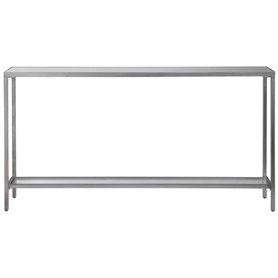 Uttermost Hayley 60" Wide Clear Glass And Silver Console Table