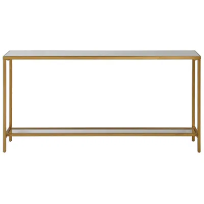 Uttermost Hayley 60" Wide Glass And Gold Console Table
