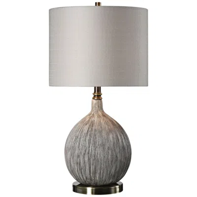 Uttermost Hedera 26 1/2" Old Ivory And Aged Black Ceramic Table Lamp