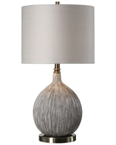 Uttermost Hedera Textured Table Lamp In Gray