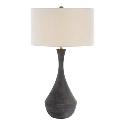 Uttermost Helston 34" High Dark Charcoal Ceramic Table Lamp