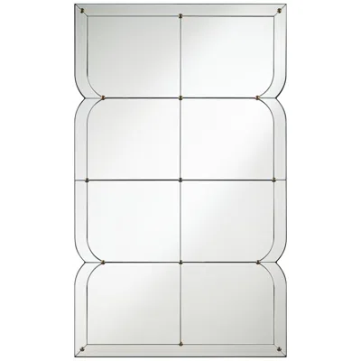 Uttermost Henri 26 1/2" X 44" Curved Multi Panel Wall Mirror