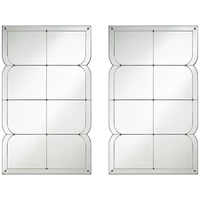 Uttermost Henri 26 1/2" X 44" Multi-panel Wall Mirrors Set Of 2