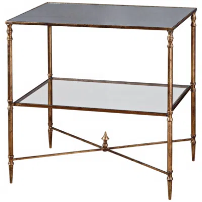 Uttermost Henzler 25 3/4" Wide Metal And Glass Console Table