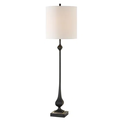 Uttermost Hightower 38" High Satin Black Buffet Table Lamp